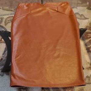 Body Con Faux Leather Skirt